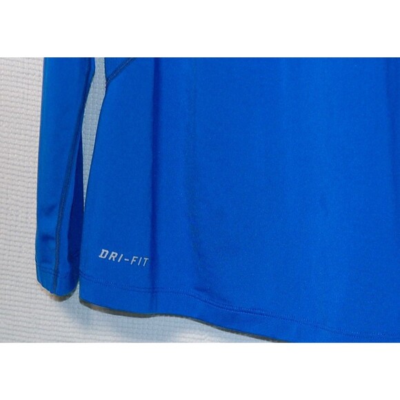 Nike Pro Combat Shirt Mens Medium Blue Long Sleeve Core Fitted Stretch Dri-Fit - Picture 3 of 8